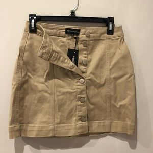 Tan high waisted skirt